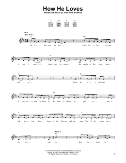 page one of How He Loves (Easy Guitar)