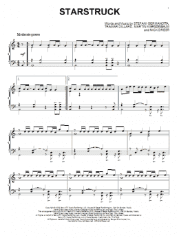 page one of Starstruck (Piano Solo)