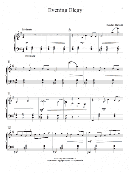 page one of Evening Elegy (Educational Piano)