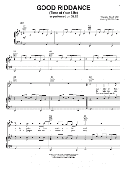 page one of Good Riddance (Time Of Your Life) (Piano, Vocal & Guitar Chords (Right-Hand Melody))