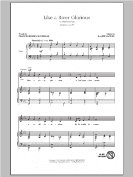 page one of Like A River Glorious (SATB Choir)