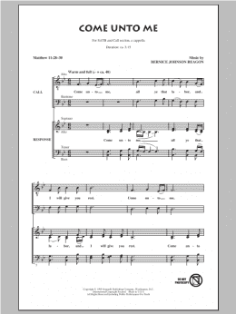 page one of Come Unto Me (SATB Choir)