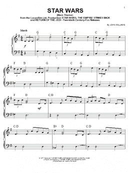 page one of Star Wars (Main Theme) (Easy Piano)