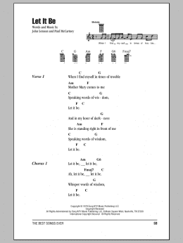 page one of Let It Be (Ukulele Chords/Lyrics)