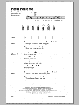 page one of Please Please Me (Ukulele Chords/Lyrics)