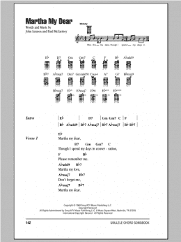 page one of Martha My Dear (Ukulele Chords/Lyrics)