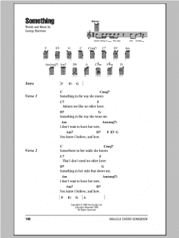 page one of Something (Ukulele Chords/Lyrics)