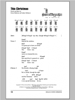 page one of This Christmas (Ukulele Chords/Lyrics)