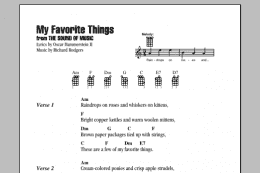 page one of My Favorite Things (Ukulele Chords/Lyrics)