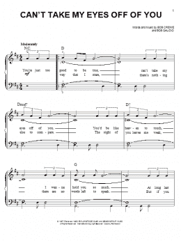 page one of Can't Take My Eyes Off Of You (from Jersey Boys) (Easy Piano)