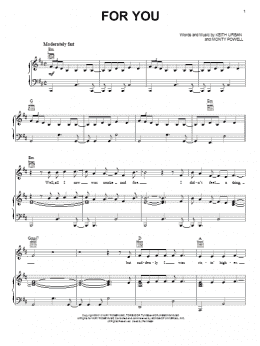 page one of For You (Piano, Vocal & Guitar Chords (Right-Hand Melody))