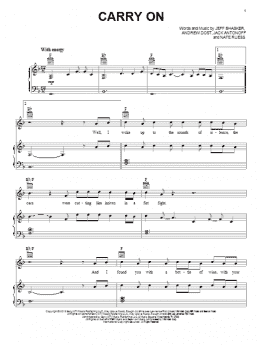 page one of Carry On (Piano, Vocal & Guitar Chords (Right-Hand Melody))