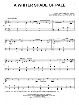 page one of A Whiter Shade Of Pale (Piano Solo)