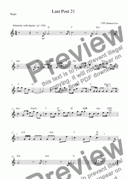 page one of Last post 21  Piano Arrangement