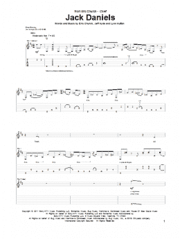 page one of Jack Daniels (Guitar Tab)