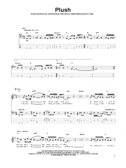 page one of Plush (Bass Guitar Tab)