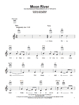 page one of Moon River (Ukulele)