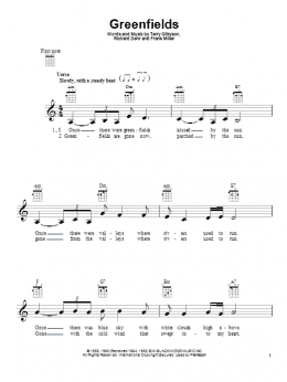 page one of Greenfields (Ukulele)