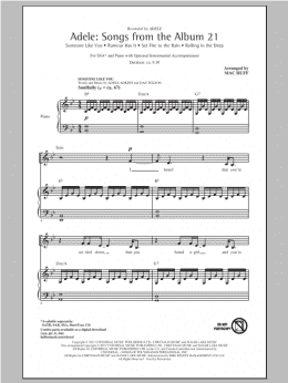 page one of Adele: Songs From The Album 21 (Medley) (SSA Choir)