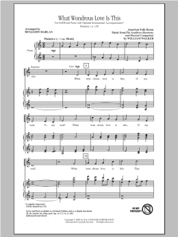 page one of What Wondrous Love Is This (SATB Choir)