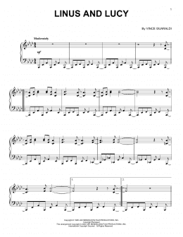 page one of Linus And Lucy (Piano Solo)