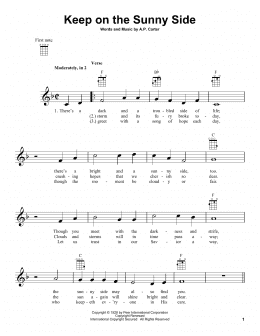 page one of Keep On The Sunny Side (Ukulele)