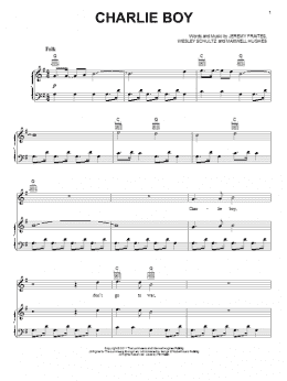 page one of Charlie Boy (Piano, Vocal & Guitar Chords (Right-Hand Melody))