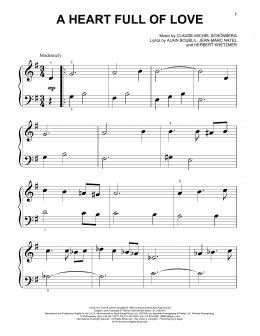 page one of A Heart Full Of Love (Beginning Piano Solo)