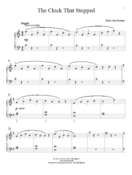 page one of The Clock That Stopped (Educational Piano)