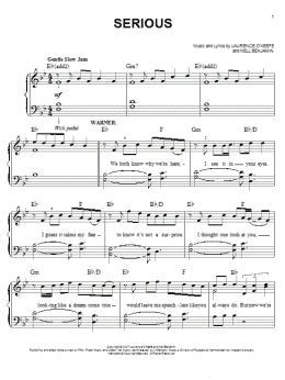 page one of Serious (Easy Piano)