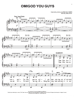 page one of Omigod You Guys (Easy Piano)
