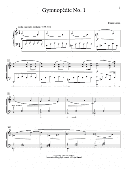 page one of Gymnopedie No. 1 (Educational Piano)