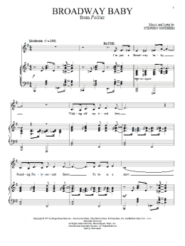 page one of Broadway Baby (Piano & Vocal)