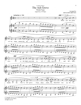 page one of The Ash Grove (Piano & Vocal)