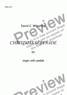 page one of Christmas Serenade for Organ by David Wheatley 