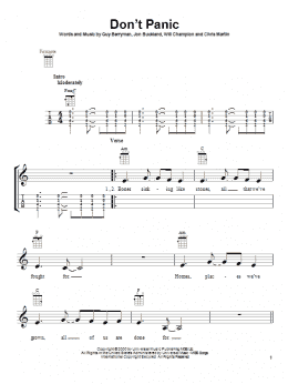 page one of Don't Panic (Ukulele)