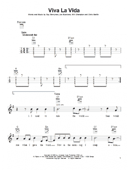 page one of Viva La Vida (Ukulele)