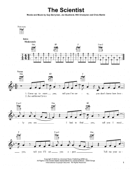 page one of The Scientist (Ukulele)