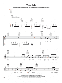 page one of Trouble (Ukulele)