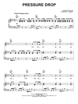 page one of Pressure Drop (Piano, Vocal & Guitar Chords (Right-Hand Melody))