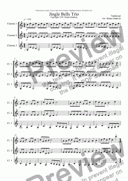 page one of Jingle Bells Trio/Quartet (with piano acc.)