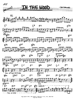 page one of In The Mood (Real Book – Melody & Chords – Bb Instruments)