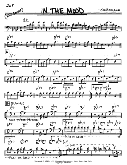 page one of In The Mood (Real Book – Melody & Chords – Bass Clef Instruments)