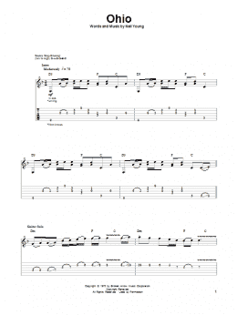 page one of Ohio (Guitar Tab (Single Guitar))