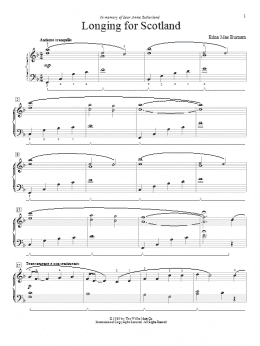 page one of Longing For Scotland (Educational Piano)