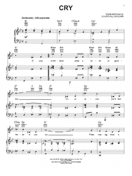 page one of Cry (Piano, Vocal & Guitar Chords (Right-Hand Melody))