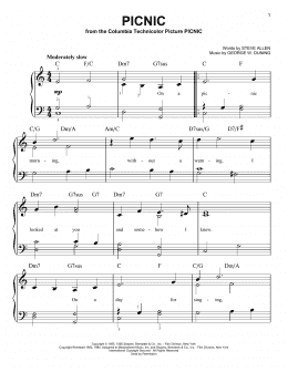 page one of Picnic (Easy Piano)