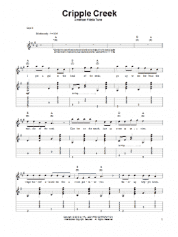 page one of Cripple Creek (Guitar Tab (Single Guitar))