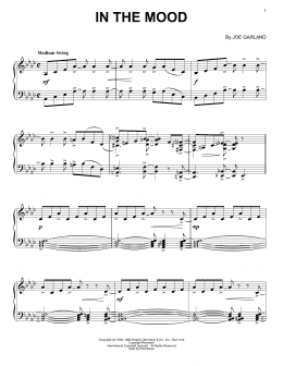 page one of In The Mood (Piano Solo)