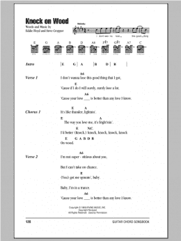 page one of Knock On Wood (Guitar Chords/Lyrics)